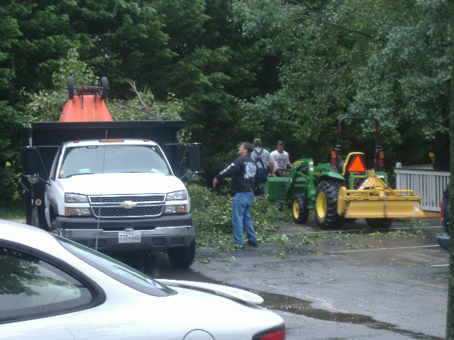 The tree removal crews are already busy.